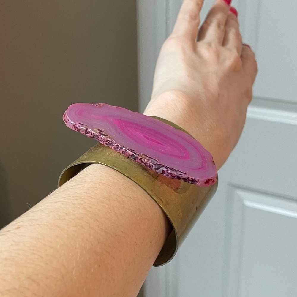 Pink geode bracelet - Picture 3 of 4